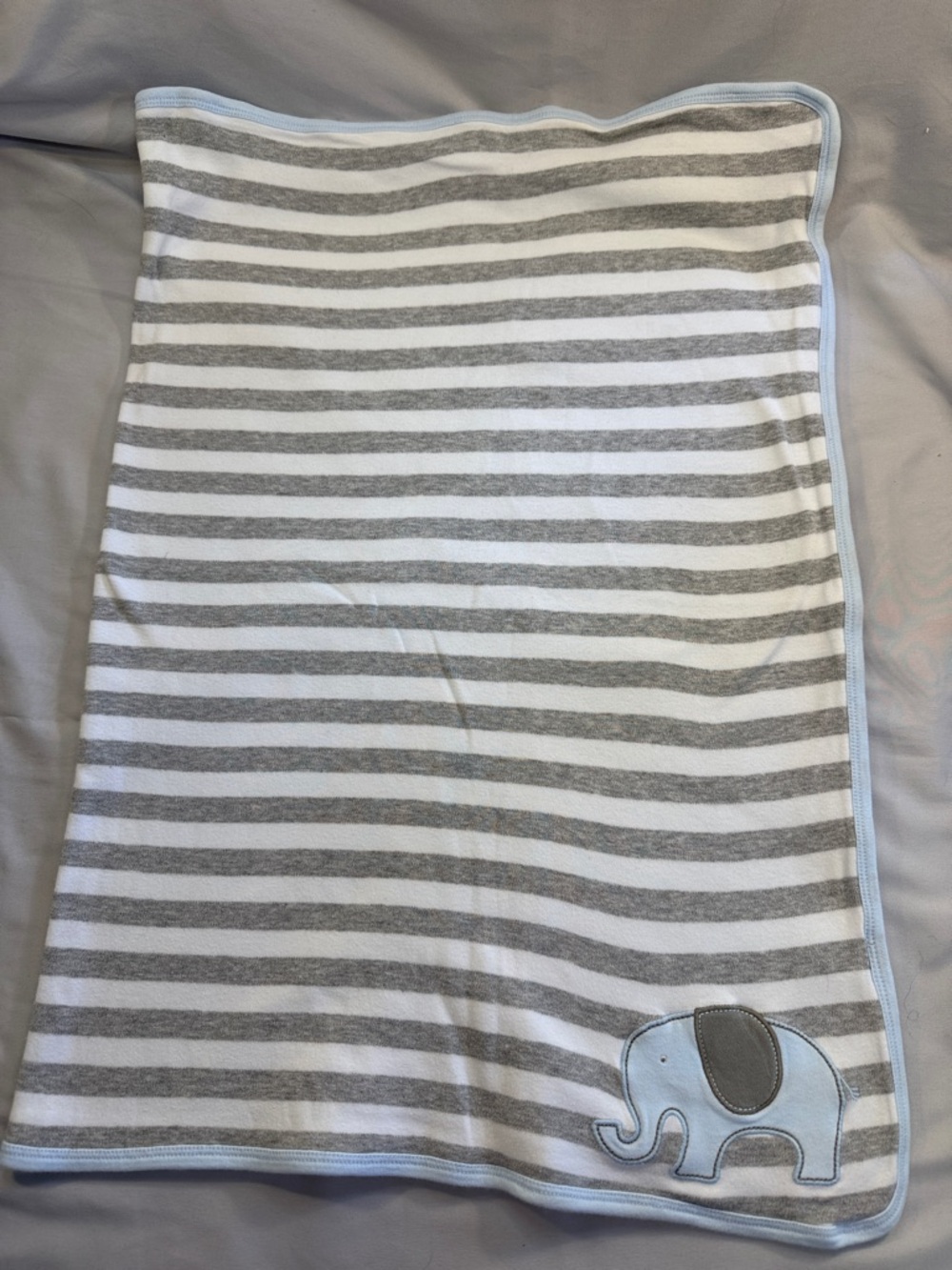 Carter's - Baby Blanket with blue and grey elephant print